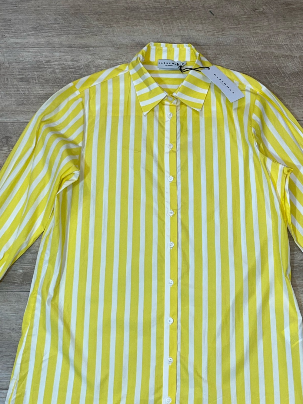 NWT Harshman Women’s Cotton Striped Quinn Shirt Size Medium - Picture 2 of 7